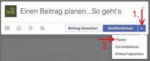 Facebook Beiträge planen